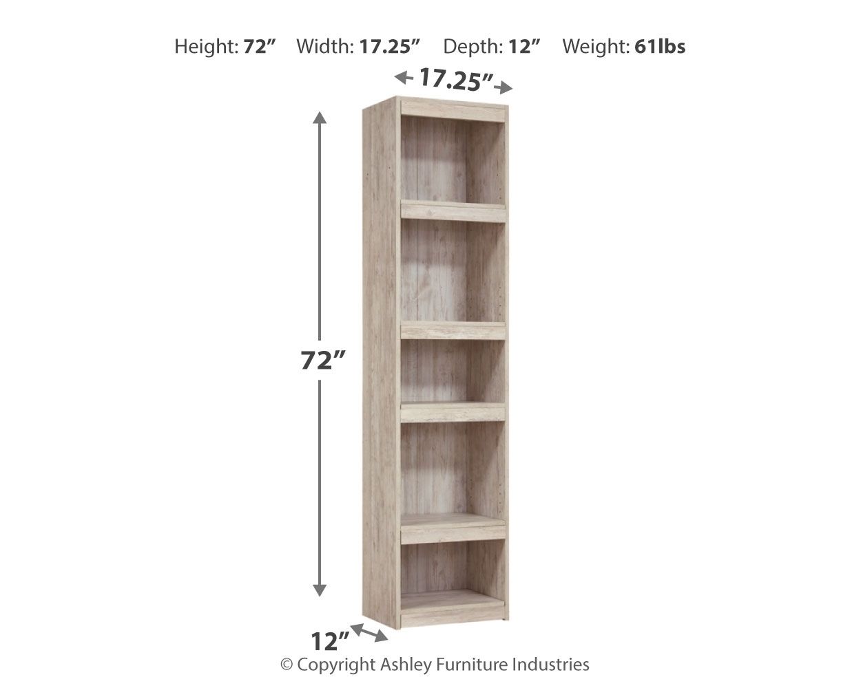 Willowton - Whitewash - Pier - 4 Shelves - Tony's Home Furnishings