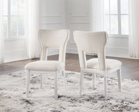 Thumbnail for Chalanna - White - Dining Upholstered Side Chair (Set of 2) - Tony's Home Furnishings