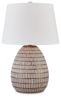 Thumbnail for Darrich - Beige / White - Metal Table Lamp - Tony's Home Furnishings