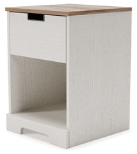 Thumbnail for Vaibryn - White / Brown / Beige - One Drawer Night Stand - Tony's Home Furnishings