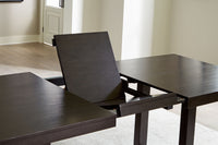 Thumbnail for Neymorton - Dark Grayish Brown - Rectangular Dining Room Butterfly Extension Table - Tony's Home Furnishings