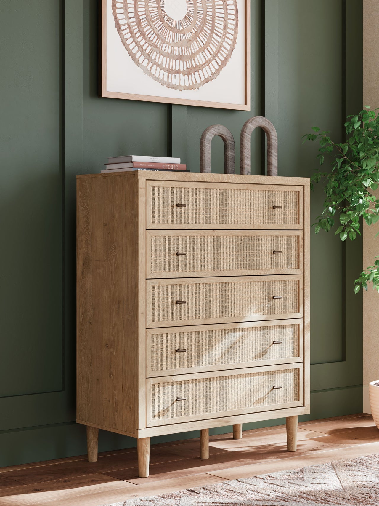 Cielden - Two-tone - Five Drawer Wide Chest - Tony's Home Furnishings