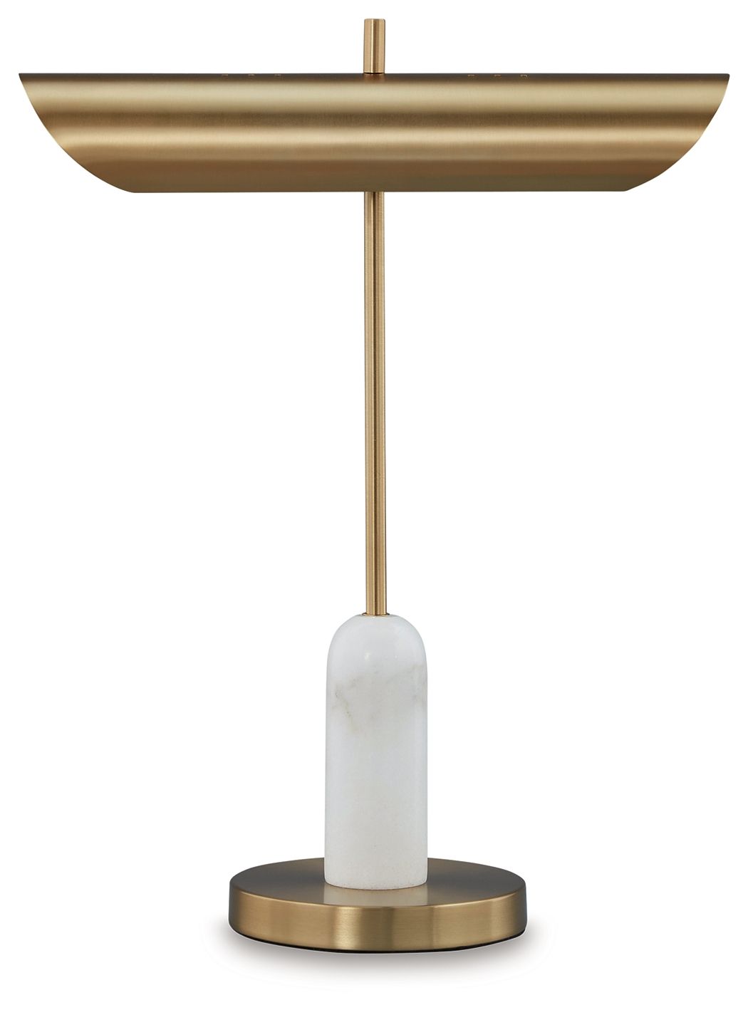 Rowleigh - Gold Finish / White - Marble Desk Lamp - Tony's Home Furnishings