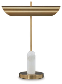 Thumbnail for Rowleigh - Gold Finish / White - Marble Desk Lamp - Tony's Home Furnishings