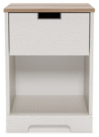 Thumbnail for Vaibryn - White / Brown / Beige - One Drawer Night Stand - Tony's Home Furnishings