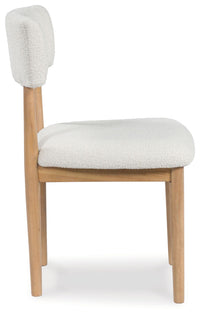 Thumbnail for Sawdyn - White / Light Brown - Dining Upholstered Side Chair (Set of 2) - Tony's Home Furnishings