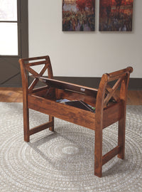 Thumbnail for Abbonto - Warm Brown - Accent Bench - Tony's Home Furnishings