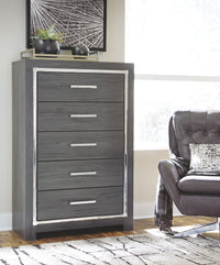 Thumbnail for Lodanna - Gray - Five Drawer Chest - Tony's Home Furnishings