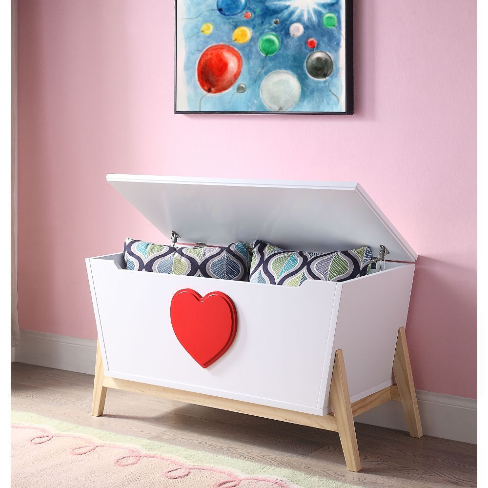 Padma - Youth Chest - White & Red - Tony's Home Furnishings