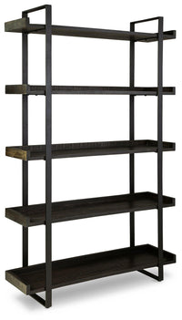 Thumbnail for Kevmart - Grayish Brown / Black - Bookcase Tony's Home Furnishings Furniture. Beds. Dressers. Sofas.