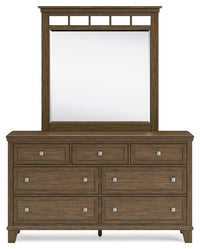 Thumbnail for Shawbeck - Medium Brown - Dresser And Mirror - Tony's Home Furnishings