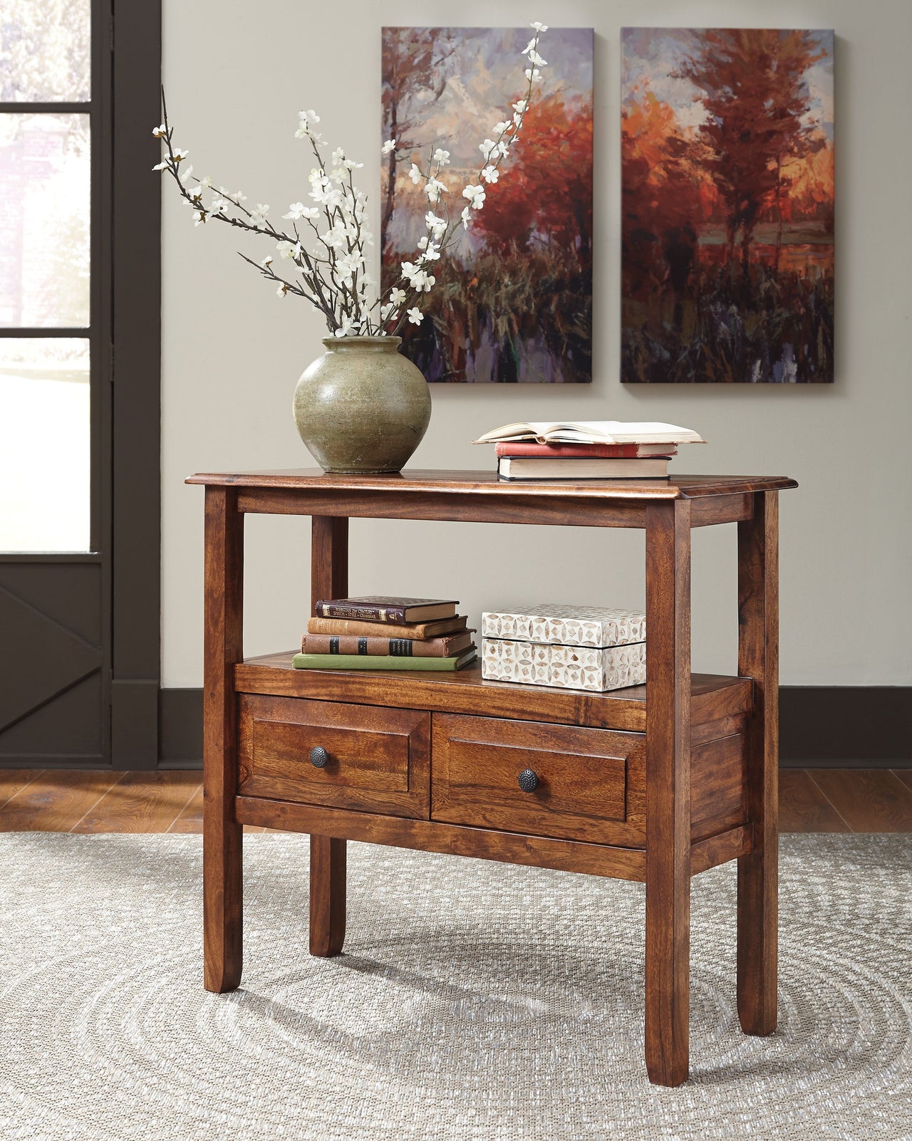 Abbonto - Warm Brown - Accent Table - Tony's Home Furnishings