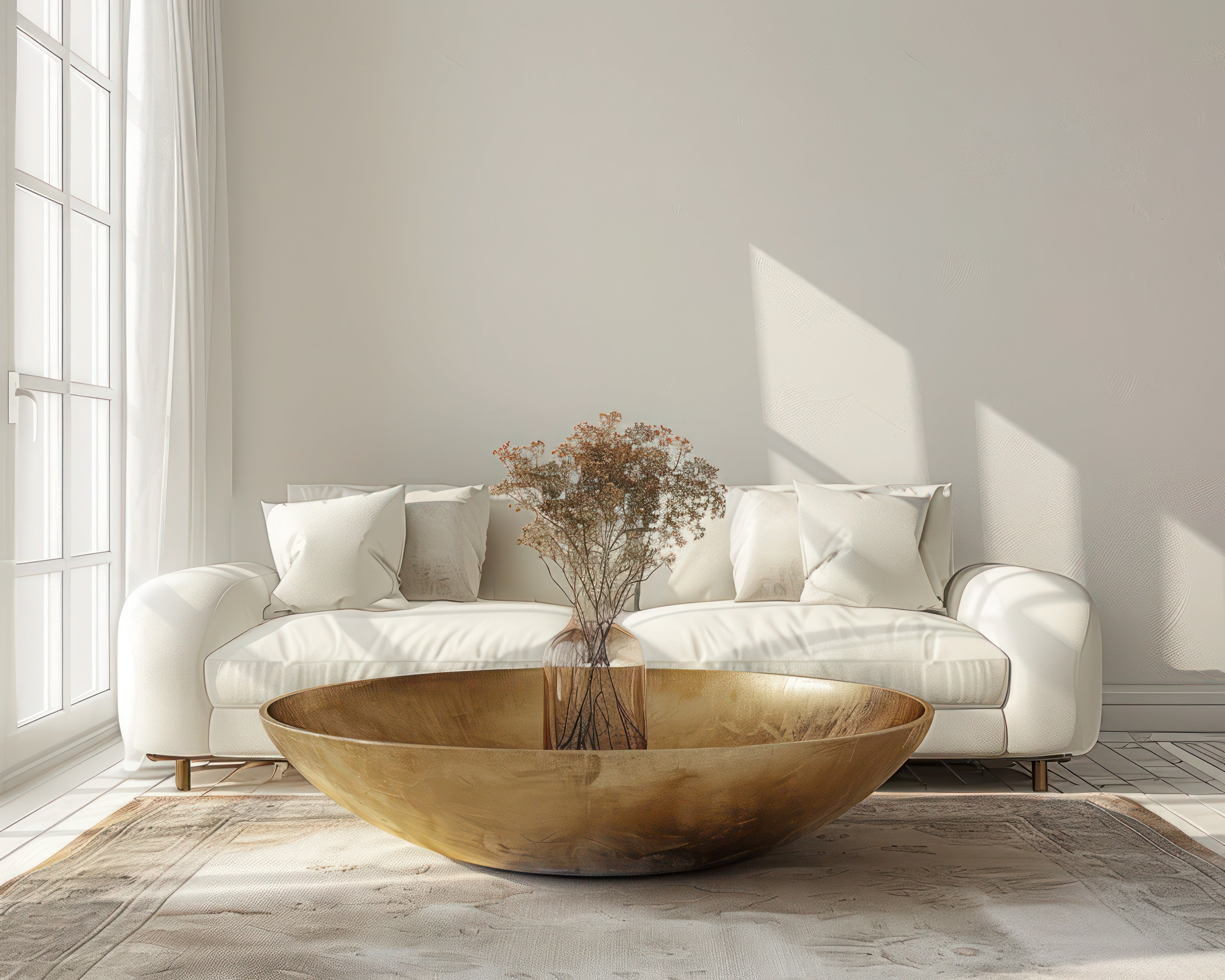 White Sofa in a Boho Setting