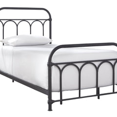 Black Metal Bed Frame With White Background