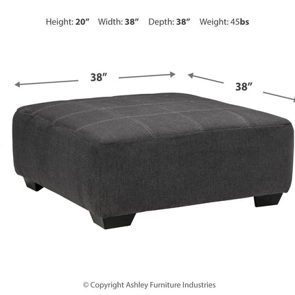 Ambee - Slate - Oversized Accent Ottoman Benchcraft® 