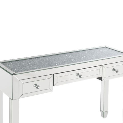 Noralie - Writing Desk - Mirrored & Faux Diamonds - 32" ACME 