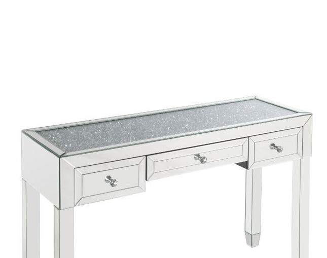 Noralie - Writing Desk - Mirrored & Faux Diamonds - 32" ACME 