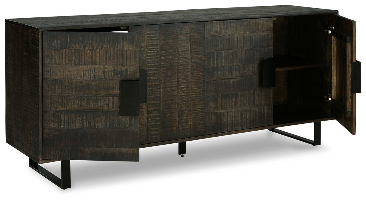 Kevmart - Grayish Brown / Black - Accent Cabinet - Tony's Home Furnishings