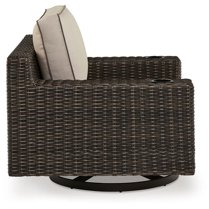 Coastline Bay - Brown - Swivel Lounge W/ Cushion Signature Design by Ashley® 