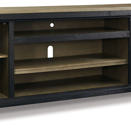 Foyland - Black / Brown - Xl TV Stand W/Fireplace Option Signature Design by Ashley® 