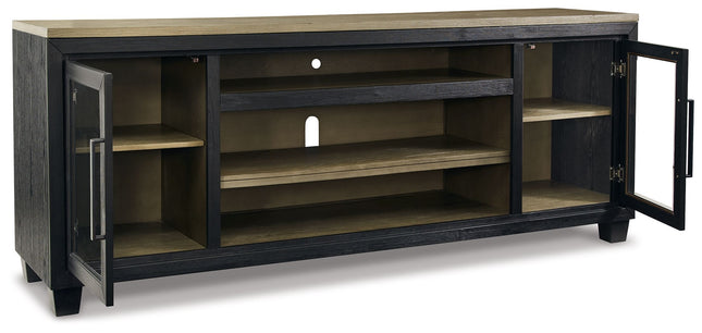 Foyland - Black / Brown - Xl TV Stand W/Fireplace Option Signature Design by Ashley® 