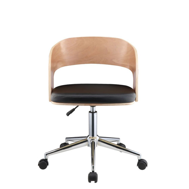 Yoshiko - Office Chair - Black PU & Beech ACME 