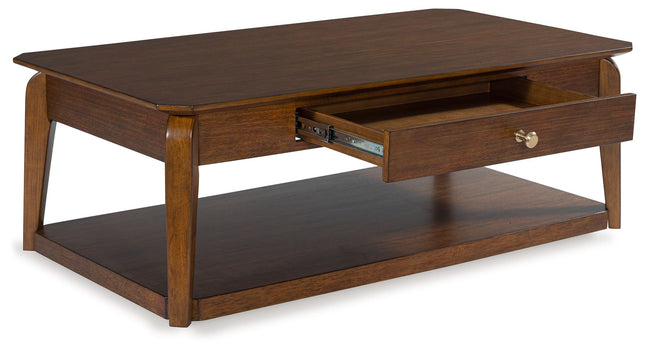 Trenmour - Medium Brown - Rectangular Cocktail Table Signature Design by Ashley® 