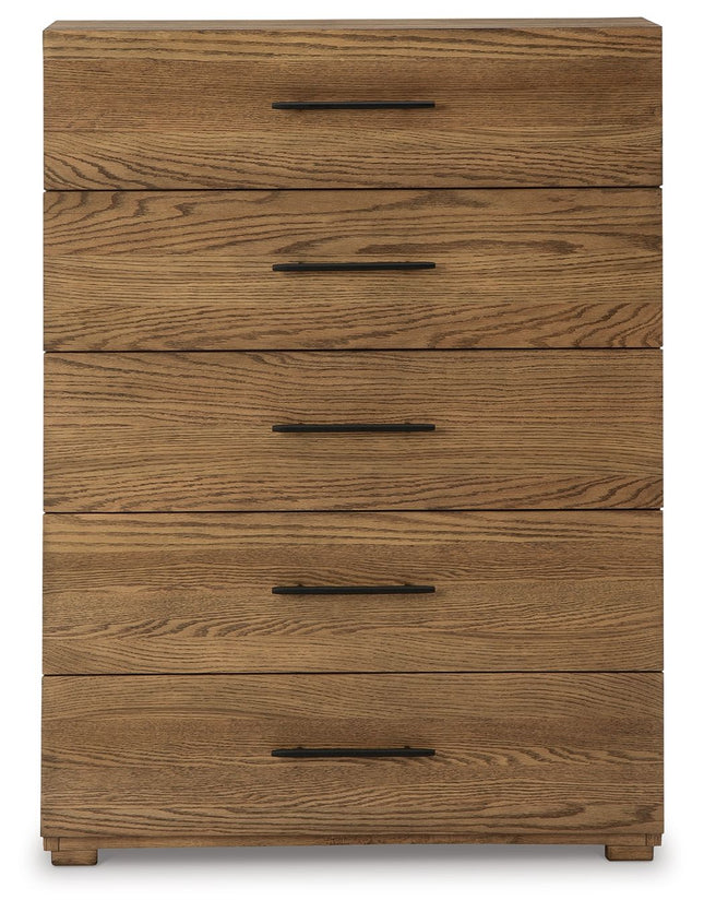 Dakmore - Brown - Five Drawer Chest Signature Design by Ashley® 