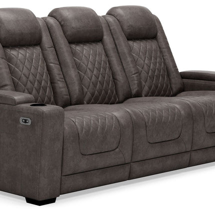 Hyllmont - Gray - Pwr Rec Sofa With Adj Headrest Ashley Furniture 