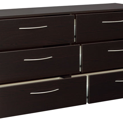 Finch - Black - Six Drawer Dresser Signature Design by Ashley® 