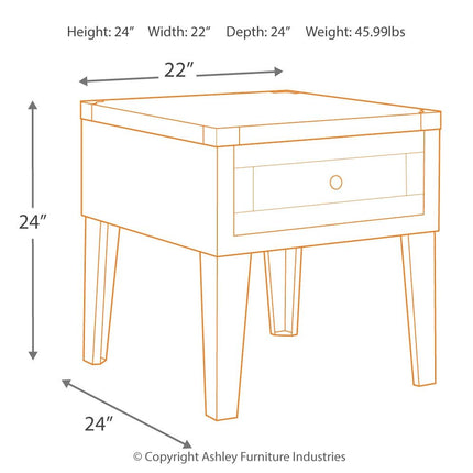 Chazney - Rustic Brown - Rectangular End Table Ashley Furniture 