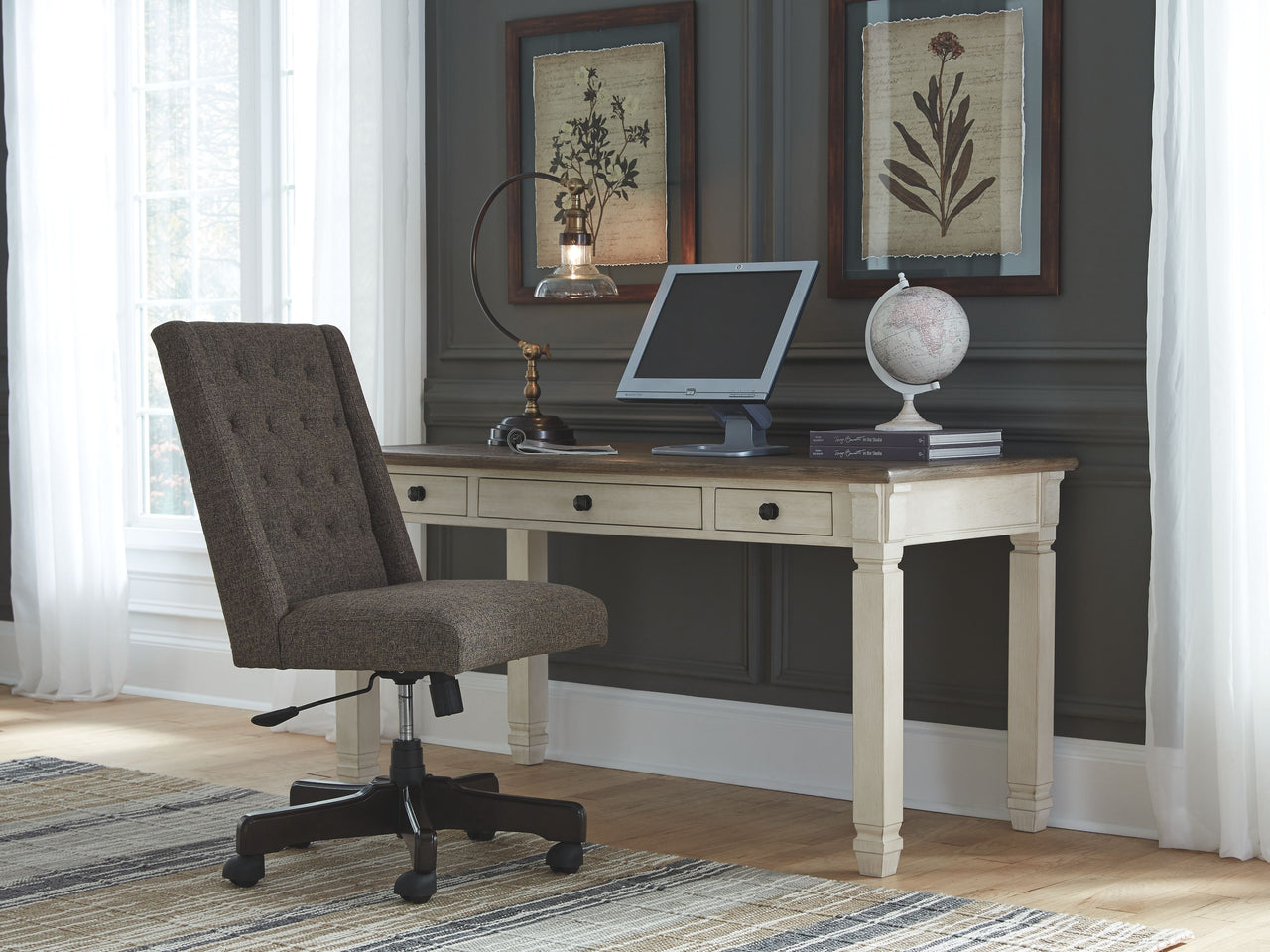 Bolanburg - White / Brown / Beige - Home Office Desk - Tony's Home Furnishings