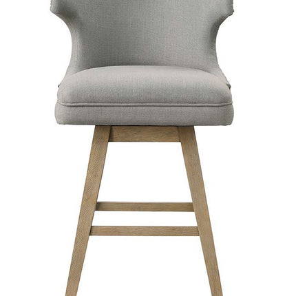 Everett - Bar Chair (Set of 2) - Fabric & Oak ACME 