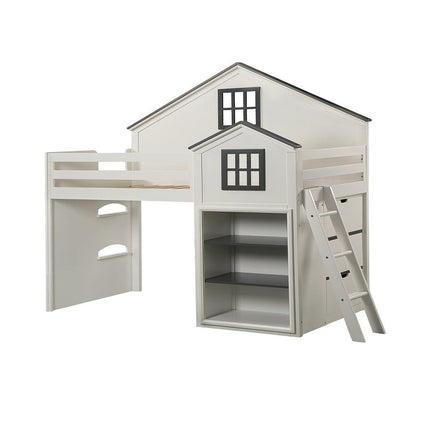 Ratana - Loft Bed - Gray & White - Tony's Home Furnishings