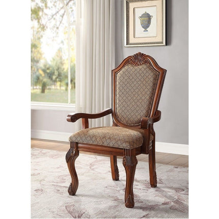 Chateau De Ville - Chair (Set of 2) - Fabric & Cherry ACME 