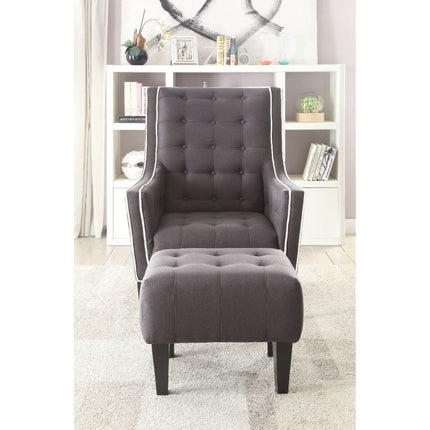 Ophelia - Accent Chair - Black Linen ACME 