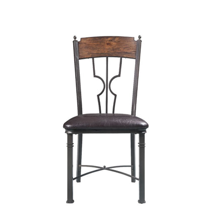 Lynlee - Side Chair (Set of 2) - Espresso PU & Dark Bronze ACME 