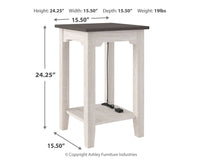 Thumbnail for Dorrinson - White / Black / Gray - Chair Side End Table - Tony's Home Furnishings