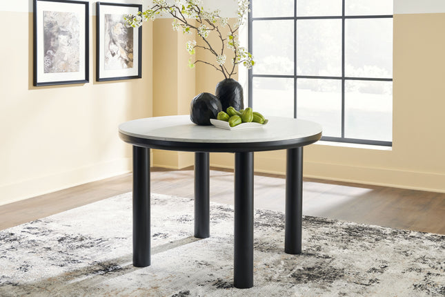 Xandrum - Black - Round Dining Room Table Signature Design by Ashley® 