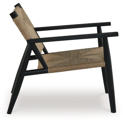 Halfmore - Black / Natural - Accent Chair Signature Design by Ashley® 