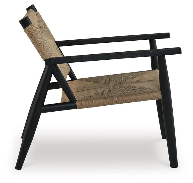 Halfmore - Black / Natural - Accent Chair Signature Design by Ashley® 