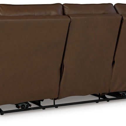 Vonryan - Tobacco - Power Reclining Sofa With Adj Headrest Signature Design by Ashley® 