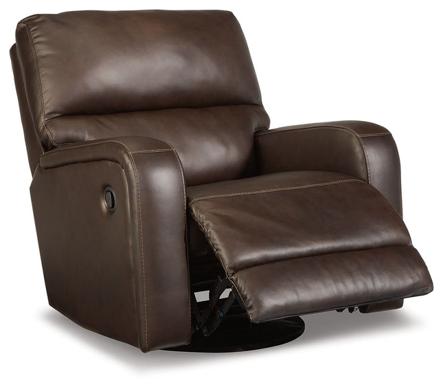 Emberla - Coffee - Swivel Glider Recliner Signature Design by Ashley® 