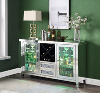 Noralie - Wine Cabinet - Mirrored & Faux Diamonds - 36