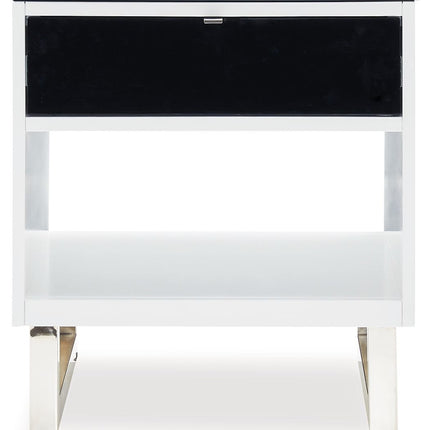 Gardoni - White / Black - Rectangular End Table Signature Design by Ashley® 