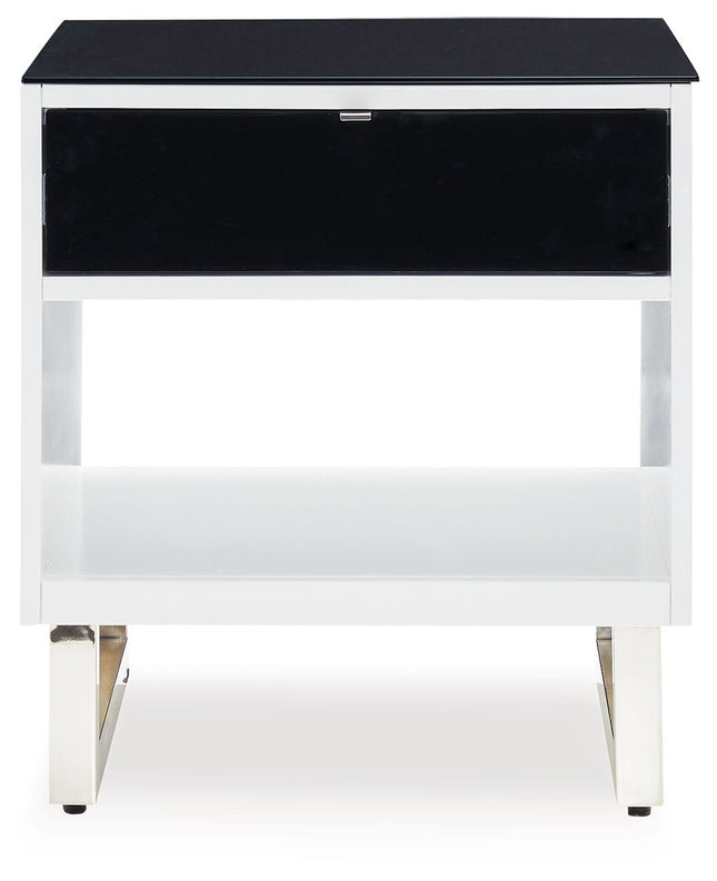 Gardoni - White / Black - Rectangular End Table Signature Design by Ashley® 