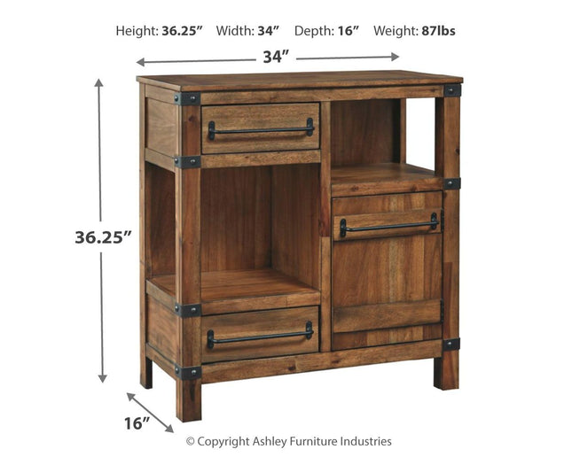 Roybeck - Light Brown / Bronze - Accent Cabinet Ashley Furniture 