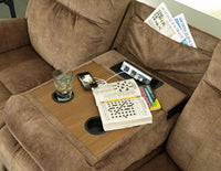 Thumbnail for Huddle-up - Nutmeg - Rec Sofa W/Drop Down Table - Tony's Home Furnishings