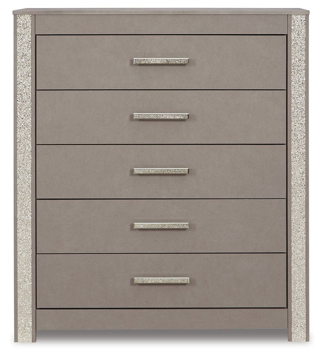 Surancha - Gray - Five Drawer Wide Chest Signature Design by Ashley® 