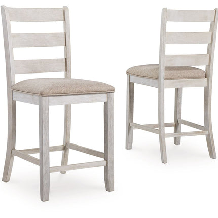 Skempton - White - Upholstered Barstool (Set of 2) Signature Design by Ashley® 